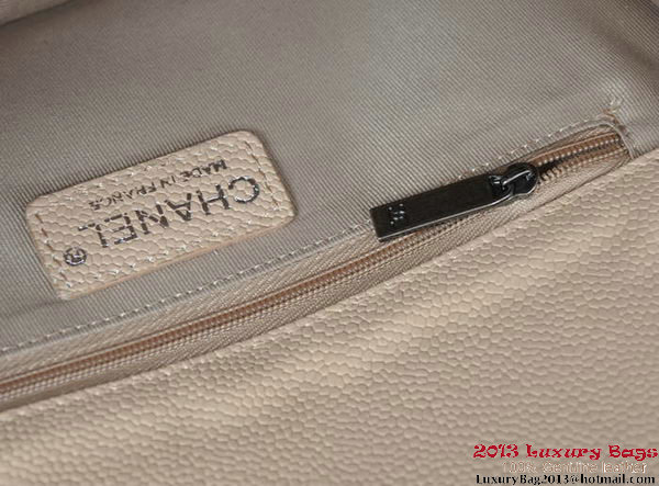 Boy Chanel Flap Shoulder Bag Classic Cannage Patterns A67086 Apricot