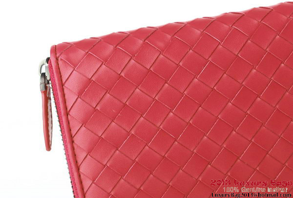 Bottega Veneta Intrecciato Nappa Zippy Wallet BV1571 Peach