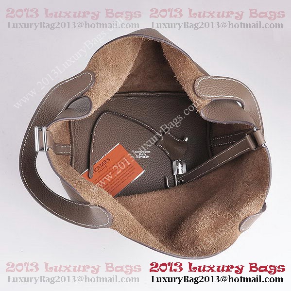 Hermes Picotin Lock PM Bag in Clemence Leather 8615 Khaki
