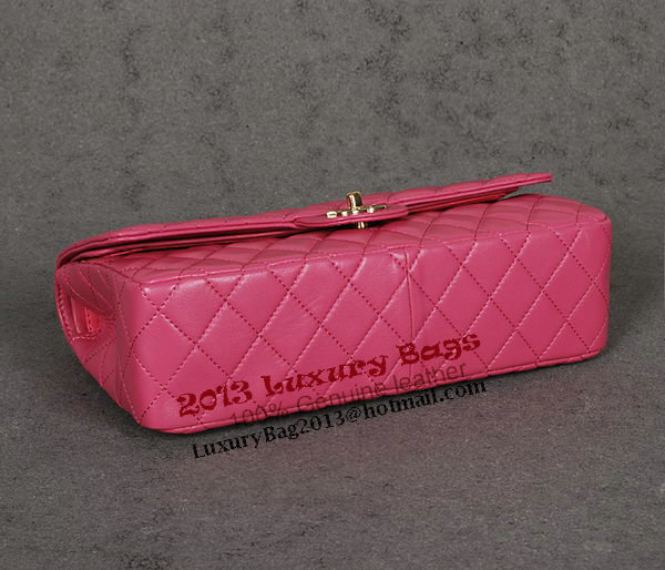 Chanel Classic Flap Bag 1113 Rose Sheep Leather Gold