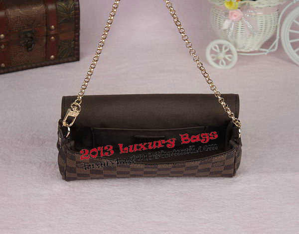 Louis Vuitton N41276 Damier Ebene Canvas Favorite PM Shoulder Bag