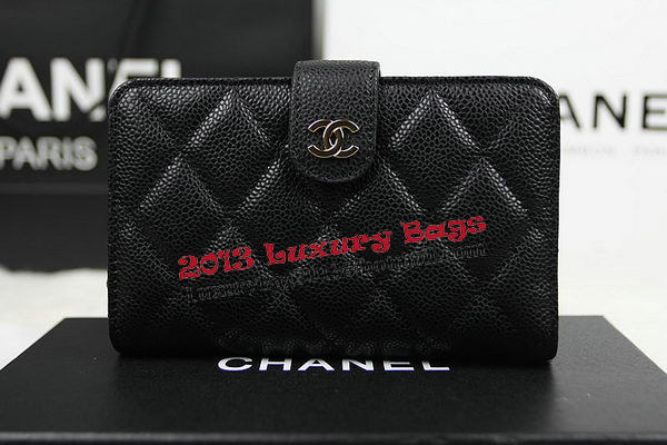 Chanel Matelasse Bi-Fold Wallet Original Cannage Pattern Leater CHA48667 Black