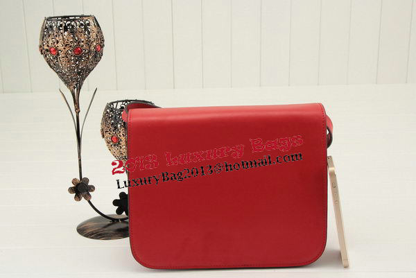 Celine Classic Box Small Flap Bag Smooth Leather 11042 Red