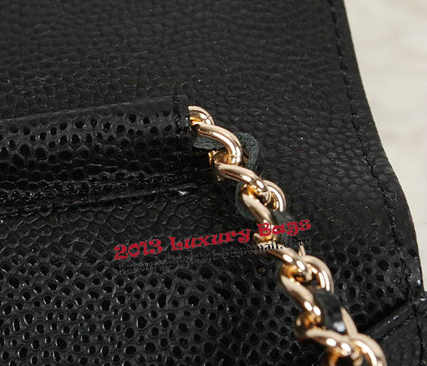 Chanel CHA33814 Original Cannage Leather mini Flap Bag Black