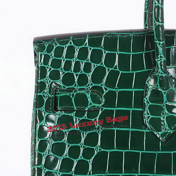 Hermes Birkin 35CM Tote Bag Green Iridescent Croco Leather Gold