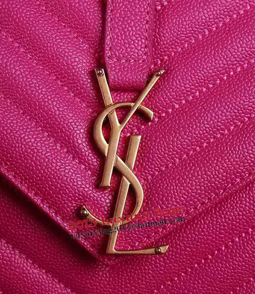 Saint Laurent Classic Monogramme Cannage Pattern Flap Bag Y5480 Rose
