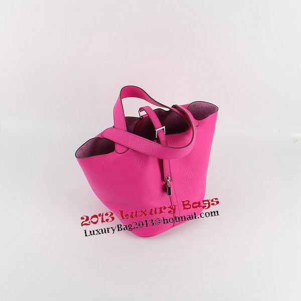 Hermes Picotin Lock PM Bag in Clemence Leather H8615 Rose