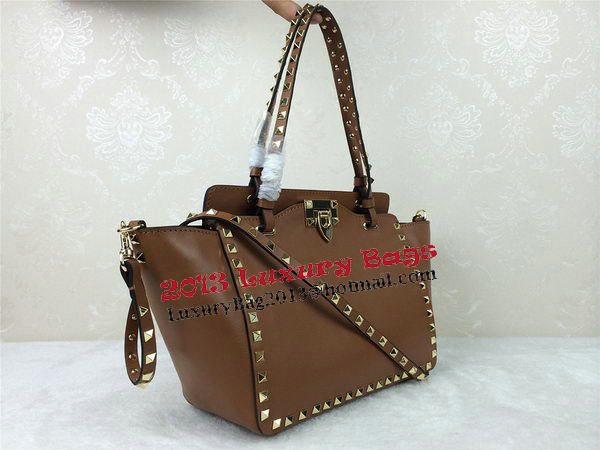 Valentino Garavani Rockstud mini Tote Bag Original Leather VG1916 Wheat Valentino Garavani Rockstud mini Tote Bag Original Leather VG1916 Wheat