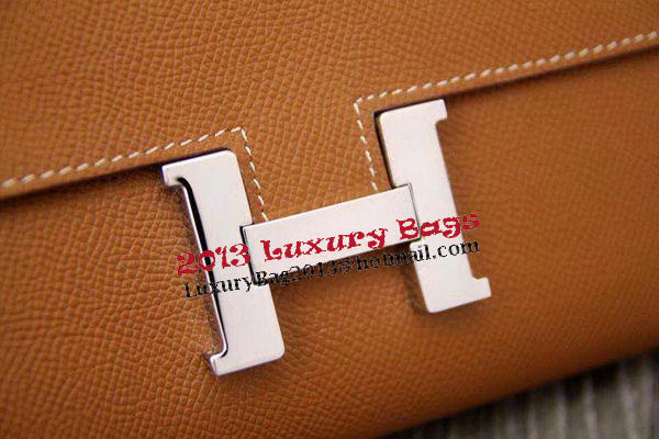 Hermes Constance Long Wallets Original Leather HA909 Wheat
