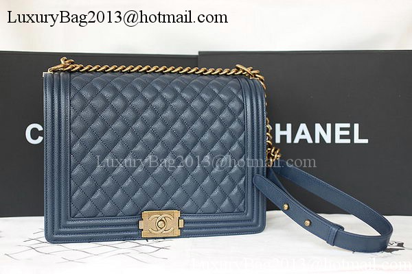 Boy Chanel Flap Shoulder Bag Original Cannage Pattern A67087 Royal