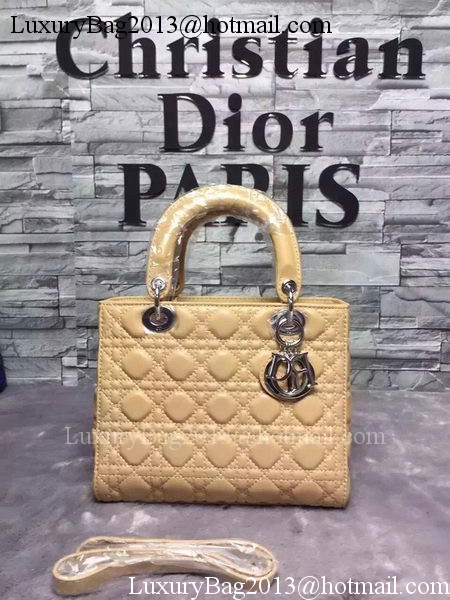 Dior Small Lady Dior Bag Sheepskin Leather CD6322 Apricot Dior Small Lady Dior Bag Sheepskin Leather CD6322 Apricot
