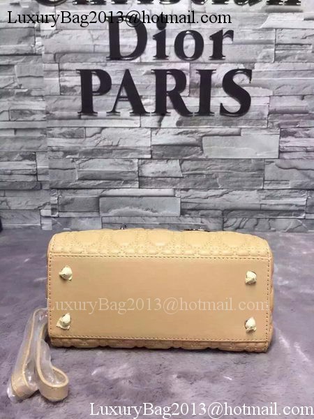 Dior Small Lady Dior Bag Sheepskin Leather CD6322 Apricot Dior Small Lady Dior Bag Sheepskin Leather CD6322 Apricot