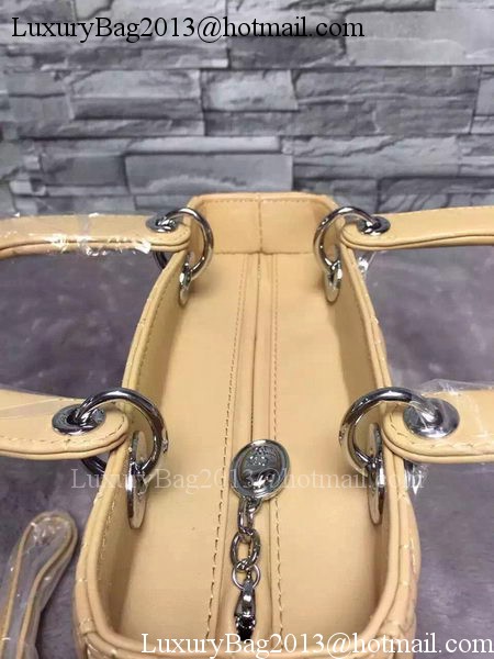 Dior Small Lady Dior Bag Sheepskin Leather CD6322 Apricot Dior Small Lady Dior Bag Sheepskin Leather CD6322 Apricot