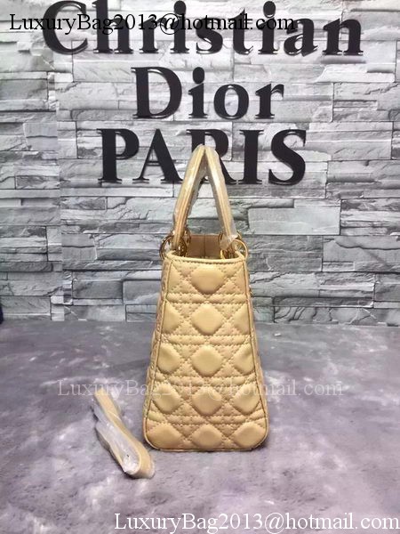 Dior Small Lady Dior Bag Sheepskin Leather CD6322 Apricot Dior Small Lady Dior Bag Sheepskin Leather CD6322 Apricot
