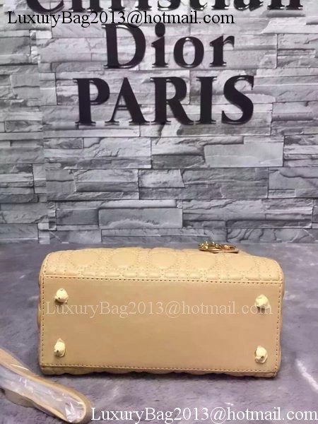 Dior Small Lady Dior Bag Sheepskin Leather CD6322 Apricot Dior Small Lady Dior Bag Sheepskin Leather CD6322 Apricot
