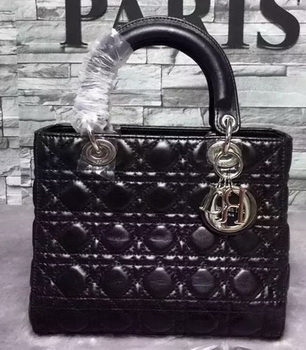 Dior Small Lady Dior Bag Sheepskin Leather CD6322 Black Dior Small Lady Dior Bag Sheepskin Leather CD6322 Black