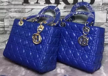 Dior Small Lady Dior Bag Sheepskin Leather CD6322 Blue Dior Small Lady Dior Bag Sheepskin Leather CD6322 Blue