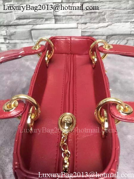 Dior Small Lady Dior Bag Sheepskin Leather CD6322 Burgundy Dior Small Lady Dior Bag Sheepskin Leather CD6322 Burgundy