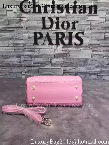 Dior Small Lady Dior Bag Sheepskin Leather CD6322 Pink Dior Small Lady Dior Bag Sheepskin Leather CD6322 Pink