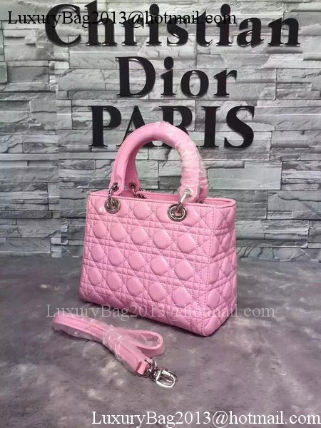 Dior Small Lady Dior Bag Sheepskin Leather CD6322 Pink Dior Small Lady Dior Bag Sheepskin Leather CD6322 Pink