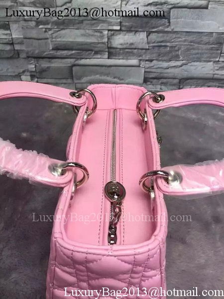 Dior Small Lady Dior Bag Sheepskin Leather CD6322 Pink Dior Small Lady Dior Bag Sheepskin Leather CD6322 Pink
