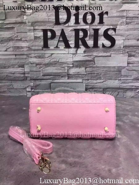 Dior Small Lady Dior Bag Sheepskin Leather CD6322 Pink Dior Small Lady Dior Bag Sheepskin Leather CD6322 Pink
