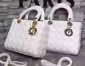 Dior Small Lady Dior Bag Sheepskin Leather CD6322 White Dior Small Lady Dior Bag Sheepskin Leather CD6322 White
