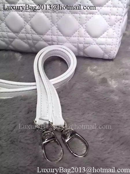 Dior Small Lady Dior Bag Sheepskin Leather CD6322 White Dior Small Lady Dior Bag Sheepskin Leather CD6322 White