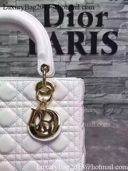 Dior Small Lady Dior Bag Sheepskin Leather CD6322 White Dior Small Lady Dior Bag Sheepskin Leather CD6322 White