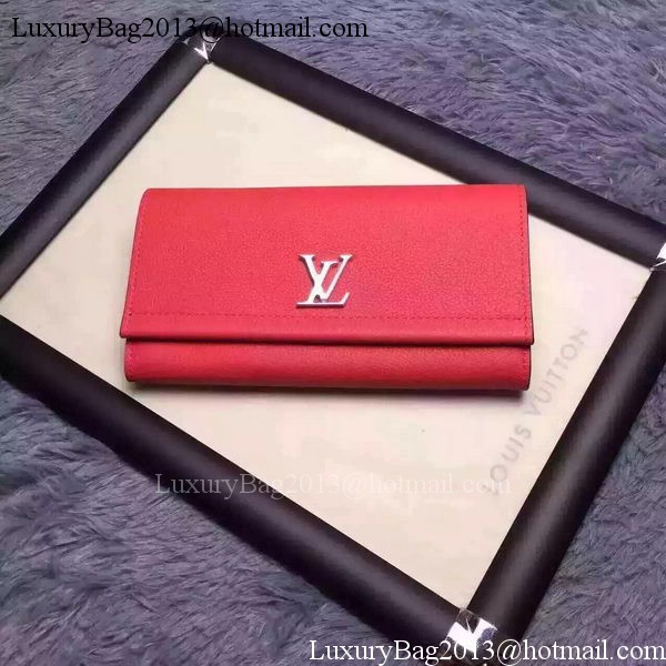 Louis Vuitton LOCKME II Wallet M62350 Red Louis Vuitton LOCKME II Wallet M62350 Red