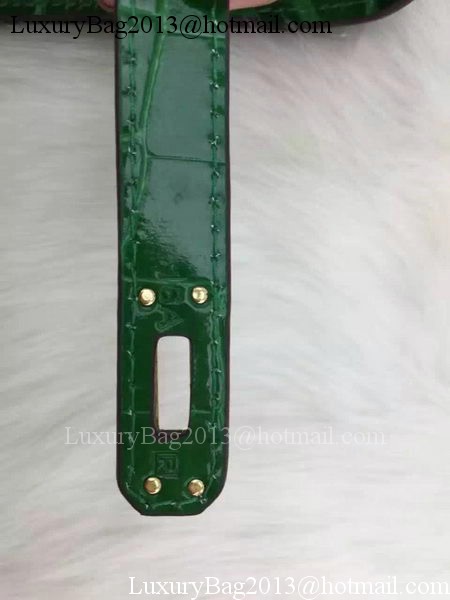 Hermes MINI Kelly 22cm Tote Bag Croco Leather KL22 Green