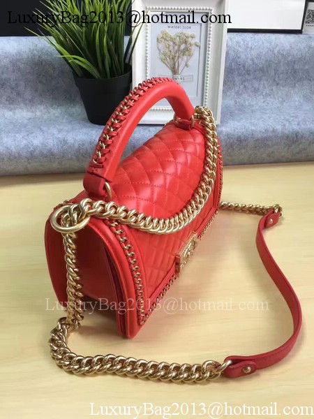 Boy Chanel Flap Bag Original Calfskin Leather A67086B Red