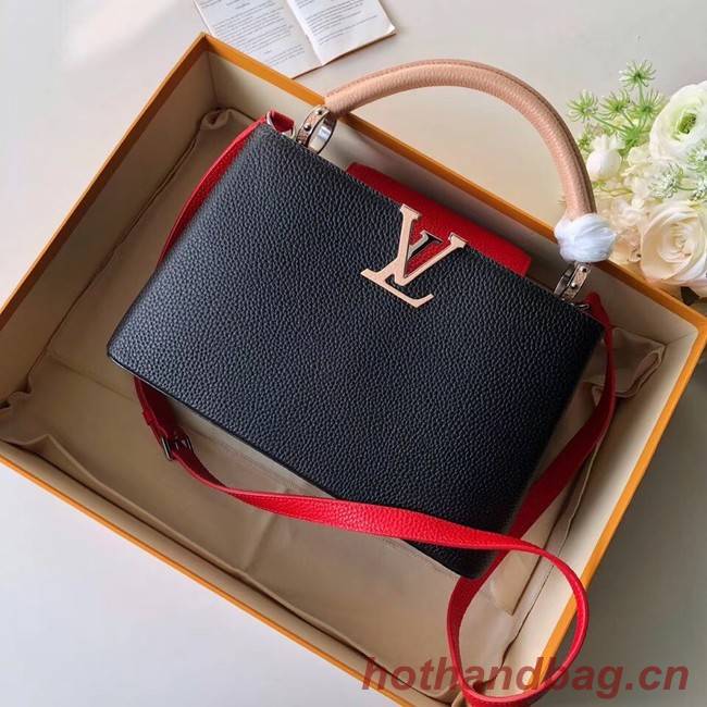 Louis Vuitton CAPUCINES PM M51814 black&pink&red