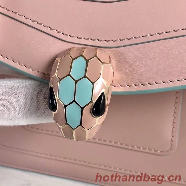 BVLGARI mini Shoulder Bag Calfskin Leather BG2283 pink