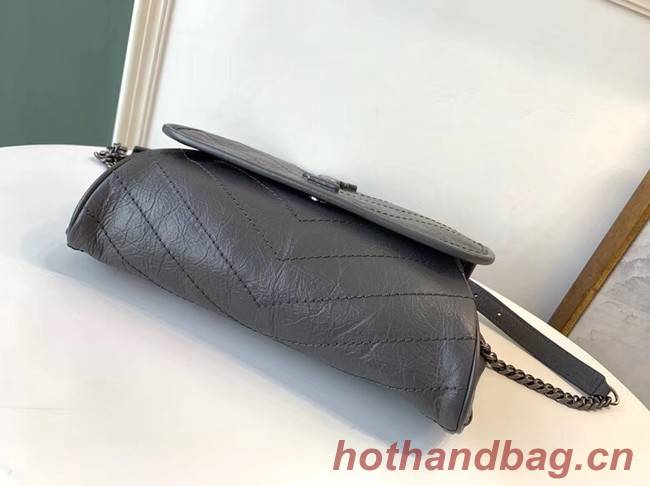 SAINT LAURENT Niki leather belt bag 577124 gey