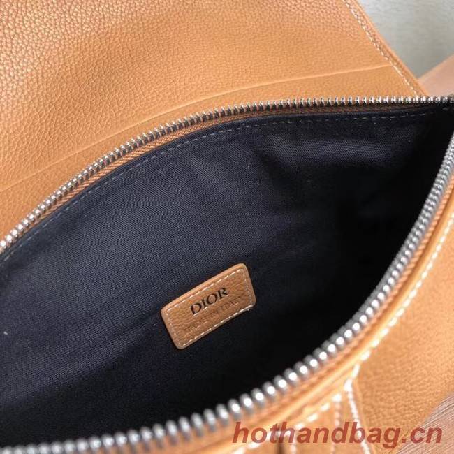 DIOR OBLIQUE SADDLE BELT BAG M9020 brown