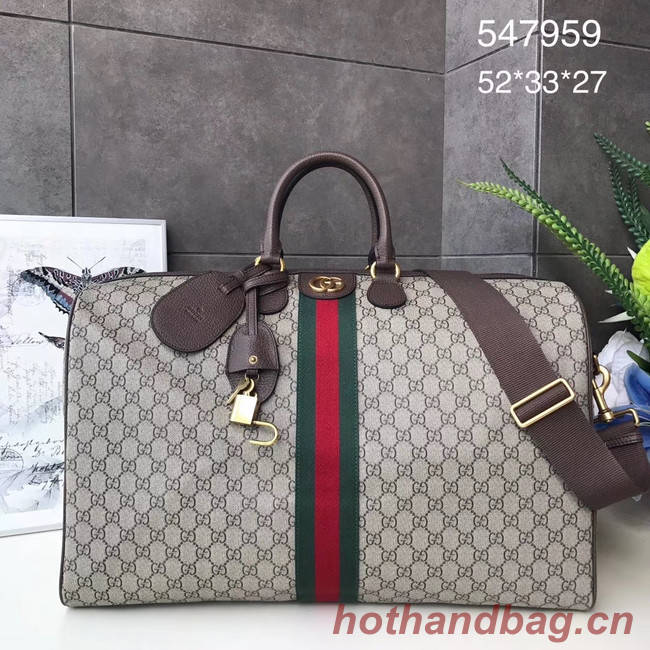 Gucci Ophidia GG big carry-on duffle 547959 brown