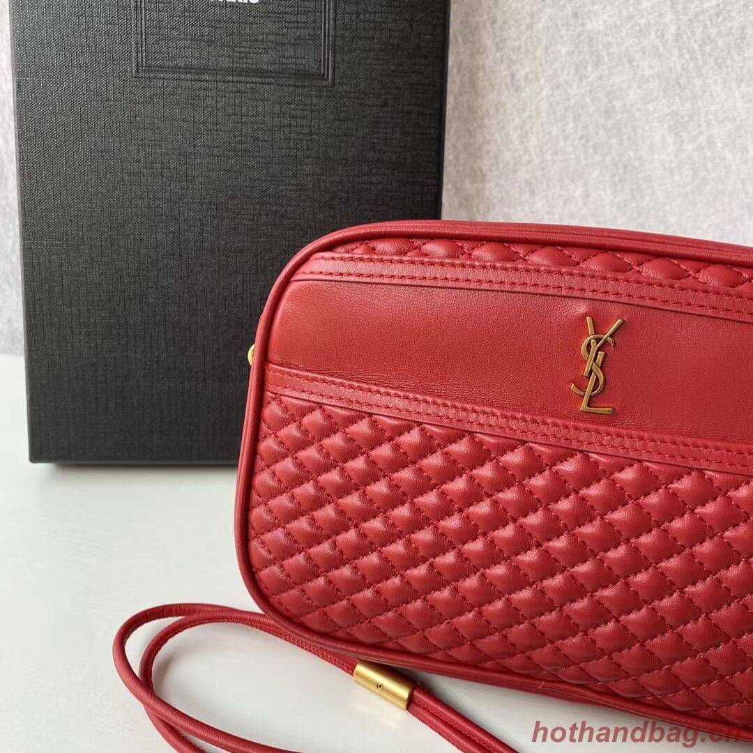 SAINT LAURENT VICTOIRE CAMERA BAG IN QUILTED LAMBSKIN 6489901 red