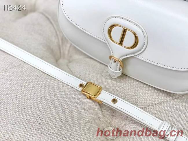 MEDIUM DIOR BOBBY BAG Warm Taupe Box Calfskin M9327 white