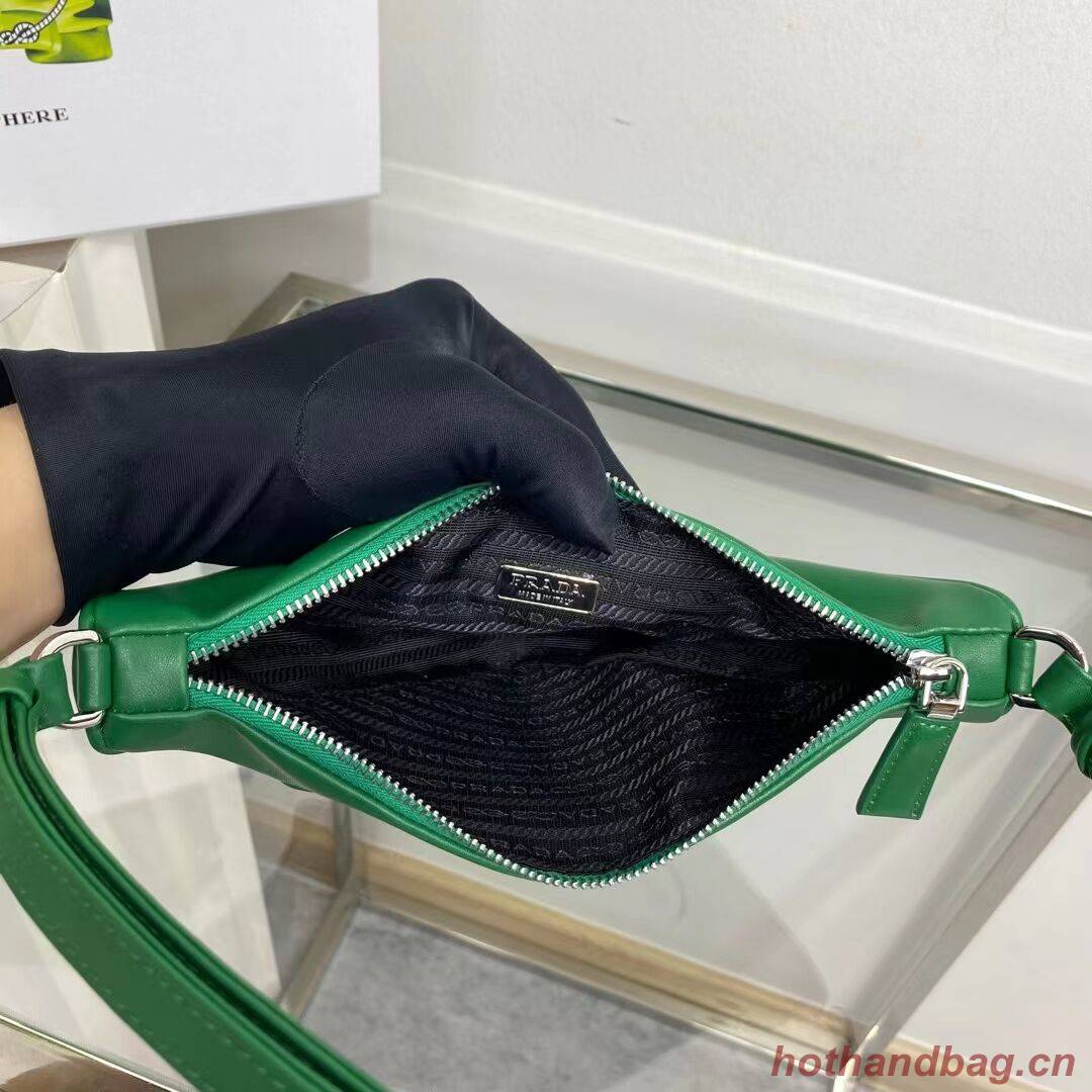 Prada Padded nappa leather handbag 1BE003 green