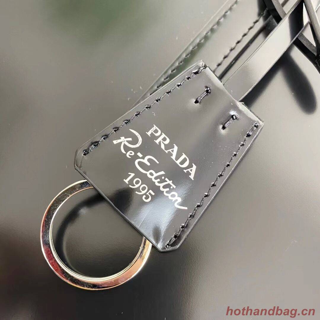 Prada Re-Edition 1995 brushed-leather medium handbag 1BA350 black