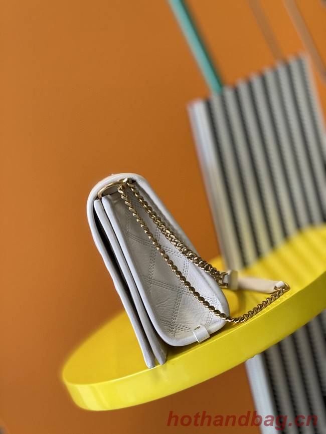 SAINT LAURENT MONOGRAM CHAIN WALLET IN LEATHER 629246 white