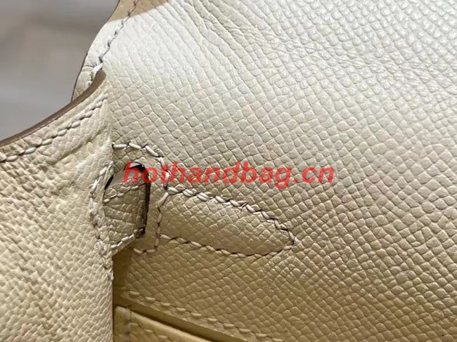 Hermes Kelly 20cm Shoulder Bags Epsom KL2750 White&gold