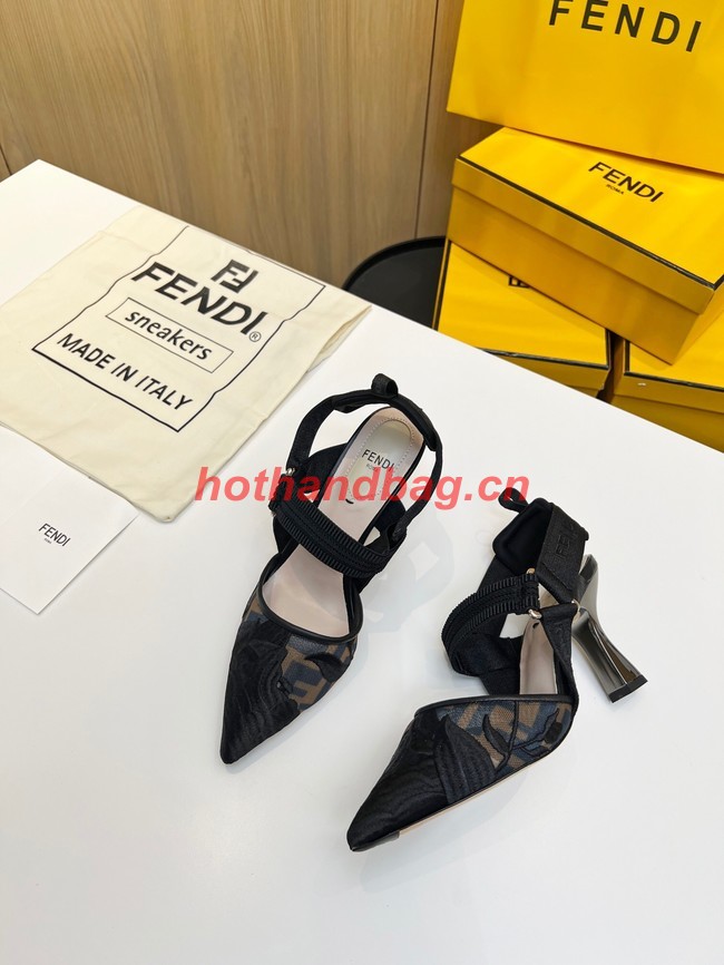 Fendi Colibri mesh high-heeled slingbacks 93291-3