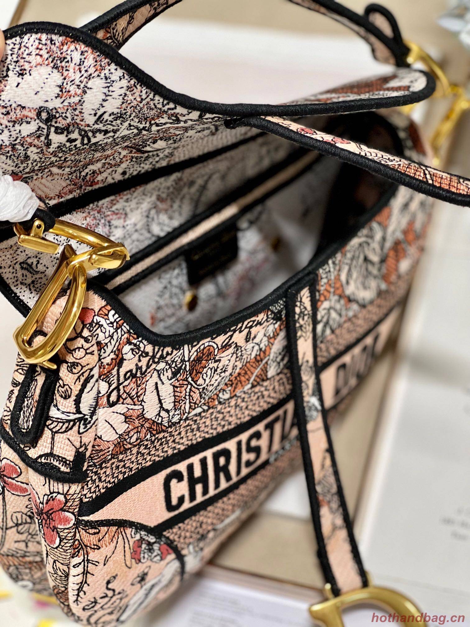 DIOR SADDLE BAG Multicolor Embroidery M0446CE