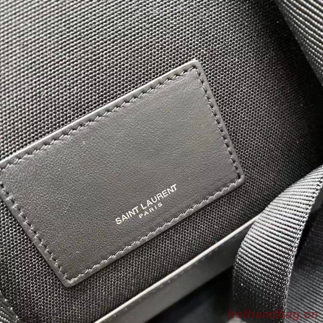 SAINT LAURENT LEATHER large knapsack A886653 black