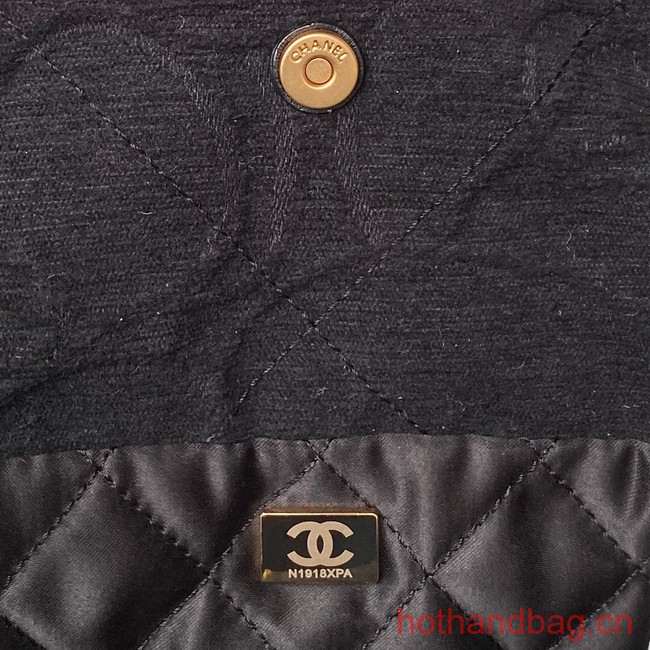 CHANEL 22 HANDBAG Tweed AS3261 black