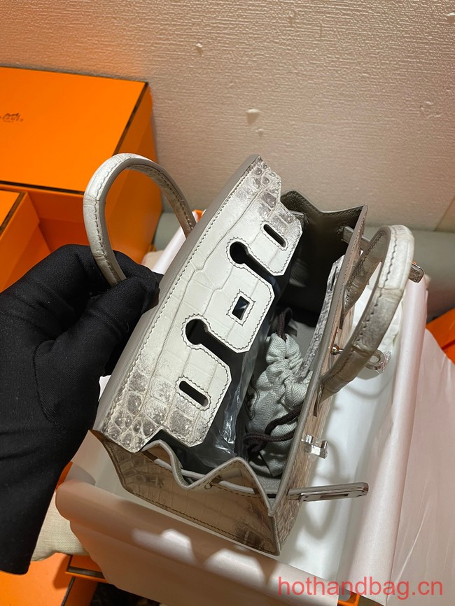 Hermes Birkin 25CM Original Crocodile Leather Bag 5533 Cream