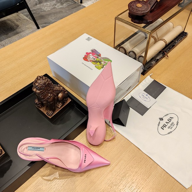 Prada Satin high-heeled mules heel height 3.5CM 36563-3