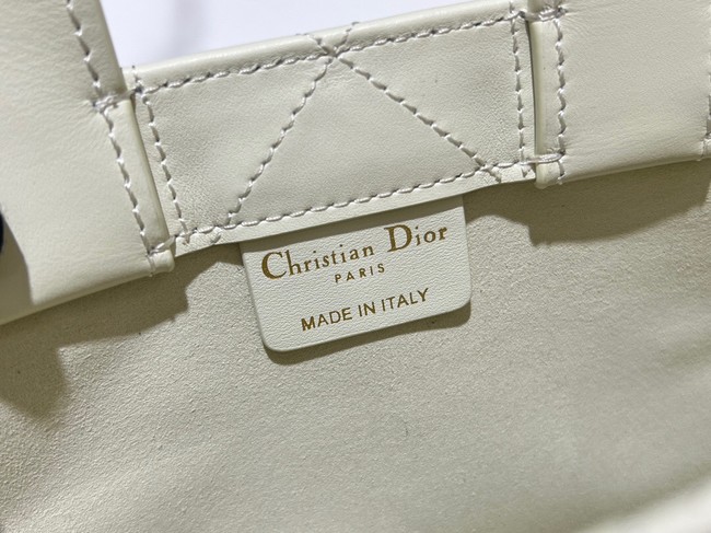 Mini Dior Book Tote Latte Macrocannage Calfskin S5573OW